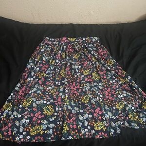 Leota Floral Midi Skirt - Multicolor